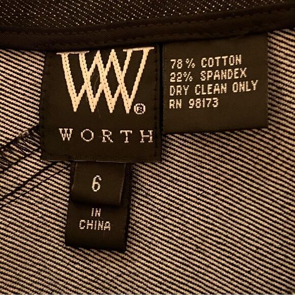 Worth Denim Fringe Pencil Mini Skirt 6 - Picture 8 of 8